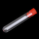 20 Pcs Non-Completed Plastic Test Tubes Lab Test Tool With Screw Cap Transp A5U3