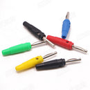 Amass 5 Colors 4mm Nickel Plated Copper Banana Plug Connector With PVC Rubber Sheath