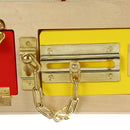 Children Wooden Little Lock Door Latch Box Case Kid's Early Educational Toys