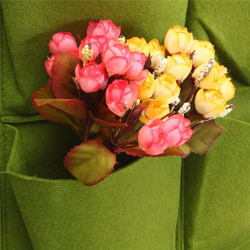 18 Pocket Vertical Greening Hang Wall Garden Seedling Plant Grow Bag Planter