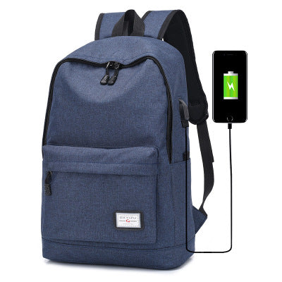 DXYIZU USB Charging Backpack Youth Fashional College Wind Bag Outdoor Travel Laptop Bag