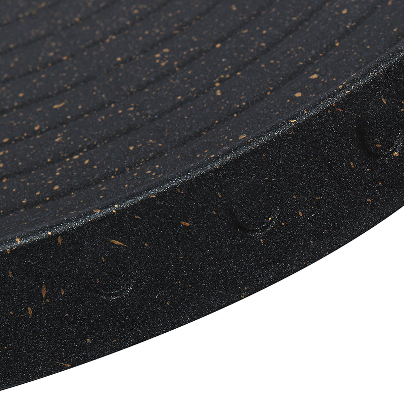 12 Inch Korean Barbecue Nonstick Plate Grill Pan Maifan Stone Round Cooker BBQ Tray