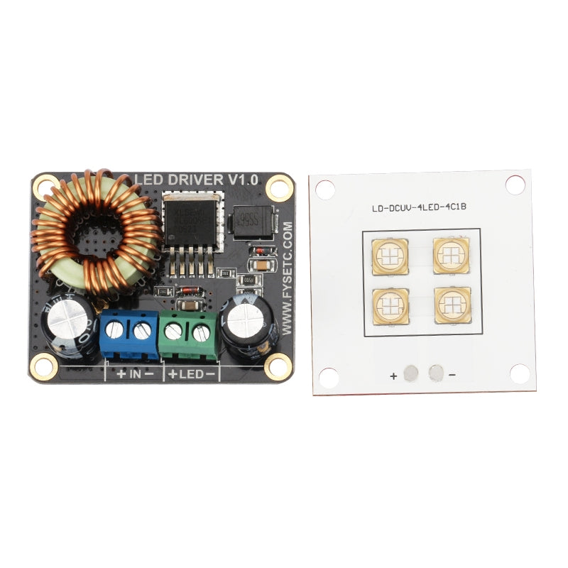 40W UV LED Light Source Lamp Panel + 30W V1.0 LED Boost Driver Board For SLA DLP DIY 3D Printer Part