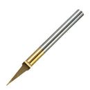 10pcs 0.1mm 15 Degree Titanium Coated Carbide Flat Bottom PCB Engraving Bit CNC Router Tool