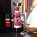Christmas Decoration Supplies Red Wine Bottle Cover Wool Material Bags Deco P4W7