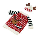 Christmas Decoration Supplies Red Wine Bottle Cover Wool Material Bags Deco P4W7