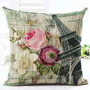 Honana HT-516 Flower Eiffel Tower Style Flower Pillow Case Cushion Cover Home Sofa Car Decor