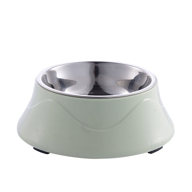 Pet Double Bowls Thickened Stainless Steel Cat Dog Drinking Bowl Pet Feeders