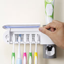UV Toothbrush Sterilizer Toothpaste Dispenser Wall Mounted Toothbrush Holder