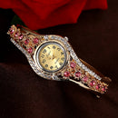 LVPAI XR1959 Fashionable Ladies Bracelet Watch Rhinestone Clock Quartz Watch