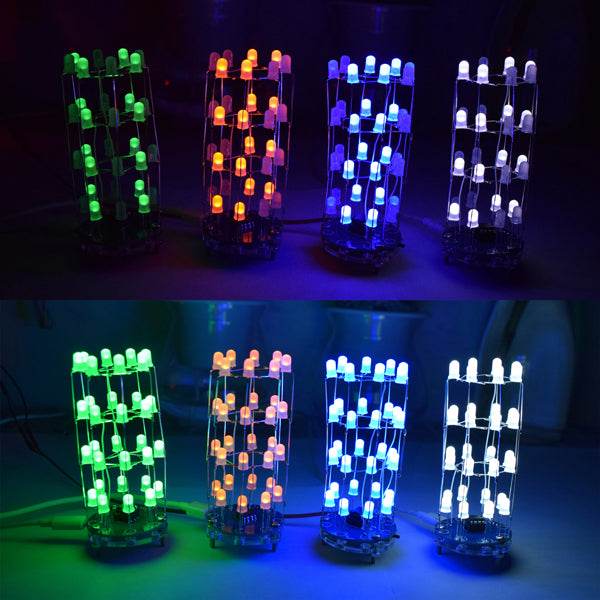 Geekcreit DIY Mini Star Flashing LED Cylinder Kit With 23 Flashing Mode