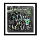 5D Diamond Painting Home Decorations Chalkboard Drawing Family Chalk Handwork