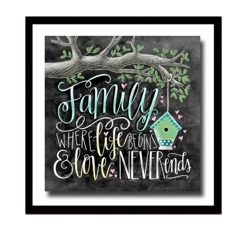 5D Diamond Painting Home Decorations Chalkboard Drawing Family Chalk Handwork