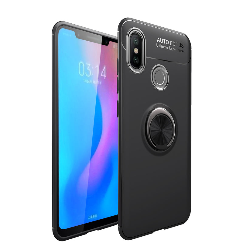 Bakeey Shockproof Magnetic 360 Rotation Ring Holder TPU+PC Protective Case For Xiaomi Mi8 Mi 8