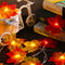 2M 20 LED Christmas Light Fall Maple Fairy String Light Autumn Leaf Lamp Garland Xmas Decor Gift