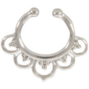 Non Piercing Flower Petal Fan SEPTUM Nose Clip-On Hanger RINGS Stud Color:S