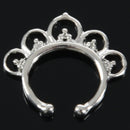 Non Piercing Flower Petal Fan SEPTUM Nose Clip-On Hanger RINGS Stud Color:S