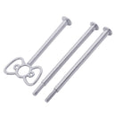 1set 2 3 Tier Cake Plate Stand Heavy Metal Center Handle Fitting Hardware RoG8R9