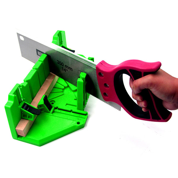 14 Inch Adjustable Wood Cutting Clamping Miter Saw Box Woodworking Back Saw 0/22.5/45/90 Degree Oblique Wooden Strip Plaster Line