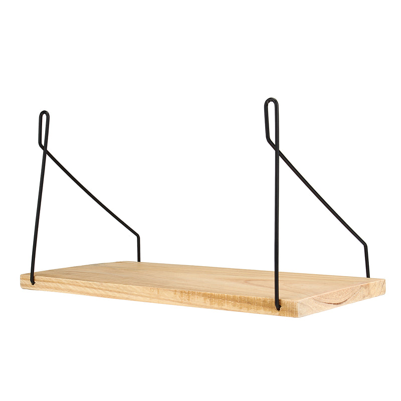 Wall Shelf Wood Iron Hanging Holder Storage Wall Mount Rack Home Display Decorations