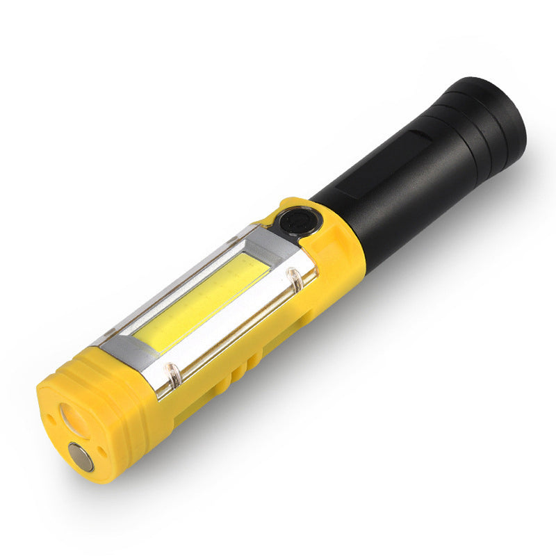 XANES TG-S163 T6+COB 4Modes 500LM Front & Side Work Light Multifunction Magnetic Tail Flashlight AA