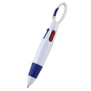 White Blue Plastic Barrel Multicolor 4 in 1 Ballpoint Pen for Students