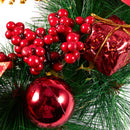 Christmas Wreath Pine Needles Christmas Decoration For Home Party, Red 40CM R9Y3