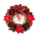 Christmas Wreath Pine Needles Christmas Decoration For Home Party, Red 40CM R9Y3