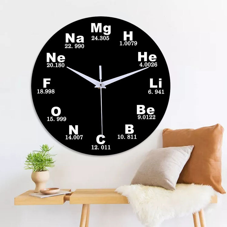 Emoyo ECY028 Creative Chemical Element Table Wall Clock 3D Wall Clock For Home Office Decorations