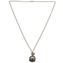 Round Shape Retro Striped Volume Necklace Pocket Watch Bronze D1T7