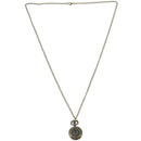 Round Shape Retro Striped Volume Necklace Pocket Watch Bronze D1T7