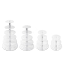 3/4/5/6 Tier Clear Acrylic Sheet Cupcake Stand Display Tower Wedding Birthday