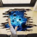 Miico Creative 3D the Milky Way Broken Wall Removable Home Room Decorative Wall Door Decor Sticker