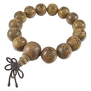 14mm Wood Bracelet Link Wrist Tibetan Buddhist Green Sandalwood Beads Praye P8J5