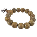 14mm Wood Bracelet Link Wrist Tibetan Buddhist Green Sandalwood Beads Praye P8J5