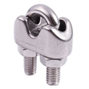 4pcs stainless steel cable clip saddle clamp for ropes 0.3cm 3mm wire E2S7