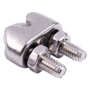 4pcs stainless steel cable clip saddle clamp for ropes 0.3cm 3mm wire E2S7