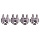 4pcs stainless steel cable clip saddle clamp for ropes 0.3cm 3mm wire E2S7