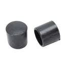 50 Pcs Black Rubber PVC Flexible Round End Cap Round 12mm Foot Cover I2E3
