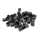 50 Pcs Black Rubber PVC Flexible Round End Cap Round 12mm Foot Cover I2E3