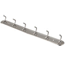 Household Metal Wall Mounted 6 Hooks Towel Rack Hanger 15" Long D4G9