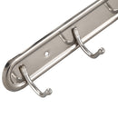 Household Metal Wall Mounted 6 Hooks Towel Rack Hanger 15" Long D4G9