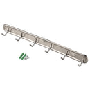Household Metal Wall Mounted 6 Hooks Towel Rack Hanger 15" Long D4G9