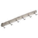 Household Metal Wall Mounted 6 Hooks Towel Rack Hanger 15" Long D4G9