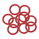 10 pcs 26 mm x 19 mm x 3.5 mm Red Silicone O Ring Shank Seals P1C3