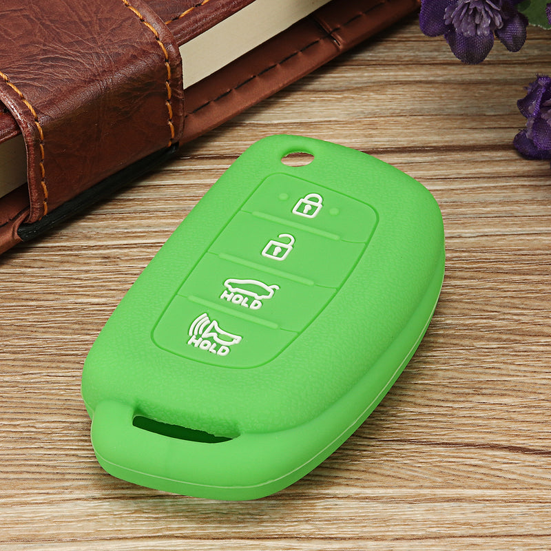 4 Button Silicone Fob Remote Key Case Cover for Hyundai Santa Fe XL
