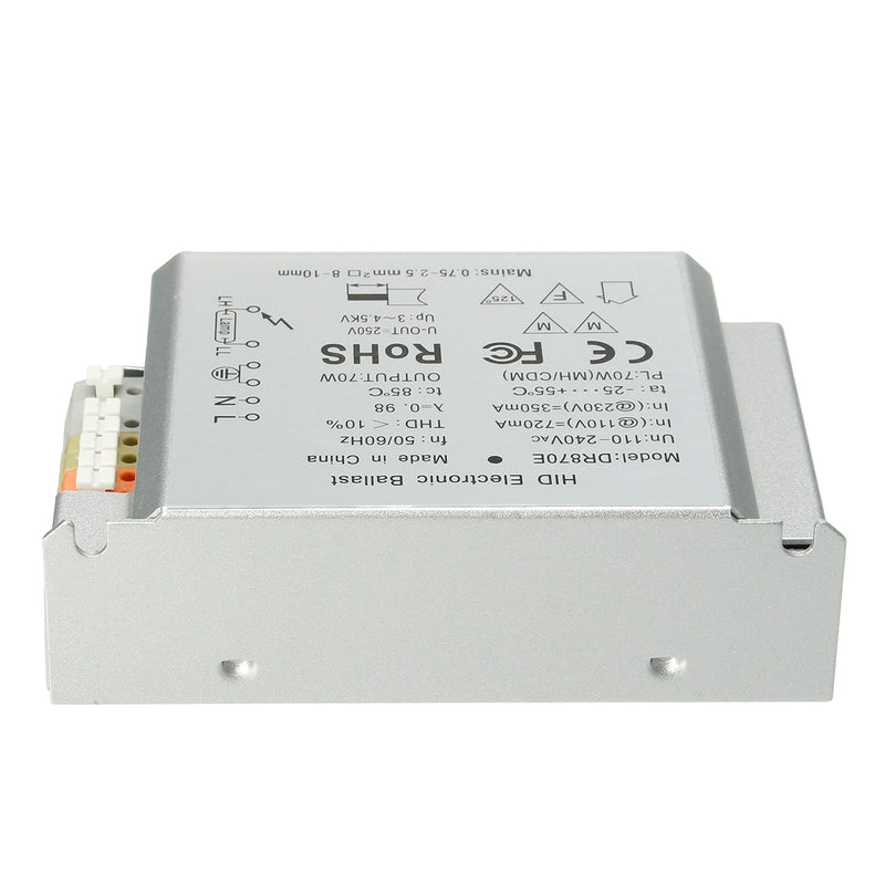 70W AC 110V-240V Electronic Ballast for Quartz & Ceramic Metal Halide Lamp & High Pressure Mercury Lamp
