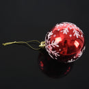 6pcs Christmas Tree Balls Diameter 6cm Snowflake Color Drawing Decorations  G4D7