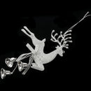 1PCS Reindeer Home Christmas Tree Ornament Deer Hanging Pendant With Bells