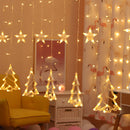 AC110V AC220V 3M Christmas Curtain Window Warm White LED String Light Fairy Party Wedding Outdoor Garden Lamp